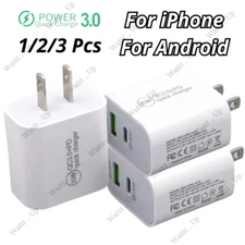 PD 20W Fast Charger Block USB Type C Wall Power Adapter For Android iPhone iPad