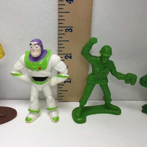 Disney Toy Story Pixar Lot of 6 Toy Figures - Woody (2), Rex (2), Buzz, Army man - Picture 7 of 8