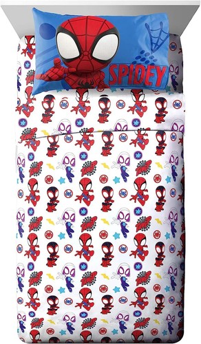 Spider-Man "Spidey & His Amazing Friends" Kids Microfiber Sheet Set-W36922786494 - Picture 6 of 9