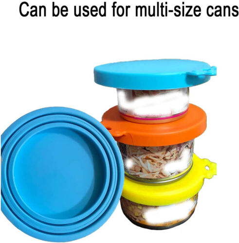 3pcs Silicone Pet Food Can Lid Cover Fit Most Standard Size Random Color US Ship - Picture 4 of 7