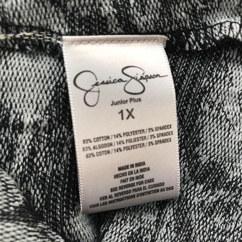 NWT Jessica Simpson - Gray black tie-dye striped tank dress, Juniors Plus 1X - Picture 6 of 7