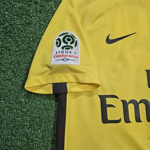 🇫🇷PSG Paris Saint-Germain Neymar jr #10 2017/2017 Away Yellow Jersey Size M - Picture 4 of 13