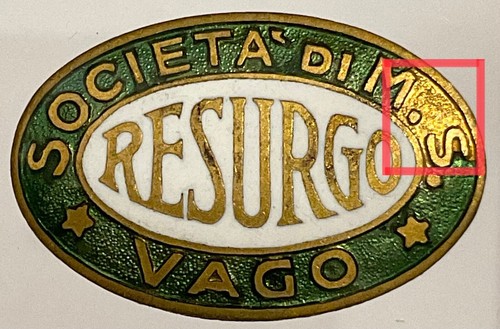 VAGO VERONA SOCIETÀ DI MUTUO SOCCORSO RESURGO DISTINTIVO DI ASSOCIATO - Picture 2 of 6