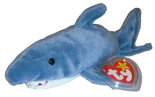 Ty Beanie Baby - CRUNCH der Hai (10,5 Zoll) NEU NEU MIT ETIKETT Stofftier Spielzeug - Bild 1 von 14