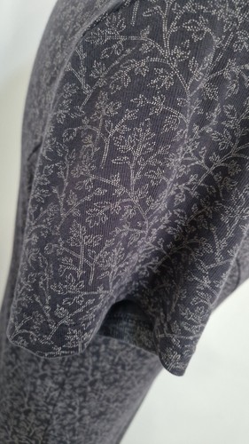 Vintage Laura Ashley navy long dress med READ jersey cotton floral short sleeve - Picture 6 of 11