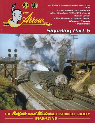 ARROW: Jan-Mar 2018 issue, NORFOLK & WESTERN Railroad Historical Society - (NEW) - Picture 1 of 2