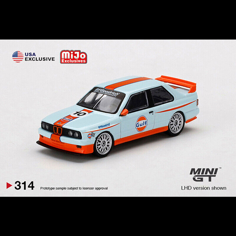 MINI GT 1:64 Scale BMW M3 E30 Gulf #10 Diecast Car Model