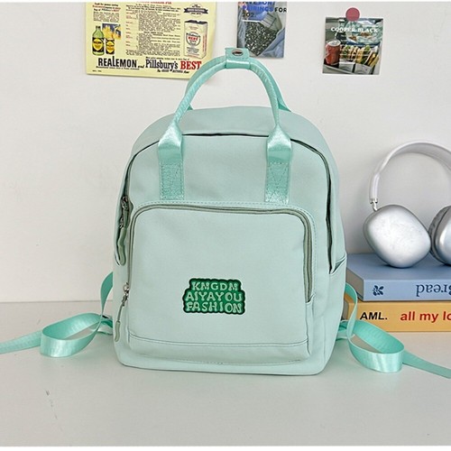 with Handle Women Backpack Solid Color Travel Bag Fashion Shoulder Bag Adults - Picture 14 of 17