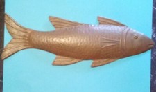 Antico stampo in rame figurato battuto a mano 1800 di Burano Venezia.