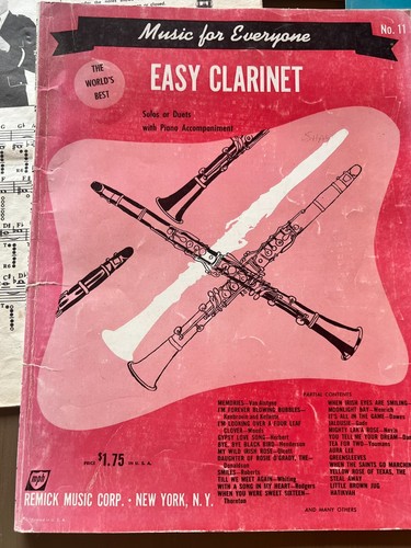 Vintage Clarinet Sheet Music Lot Easy Clarinet Etudes Jazz Solos Studies - Picture 6 of 12