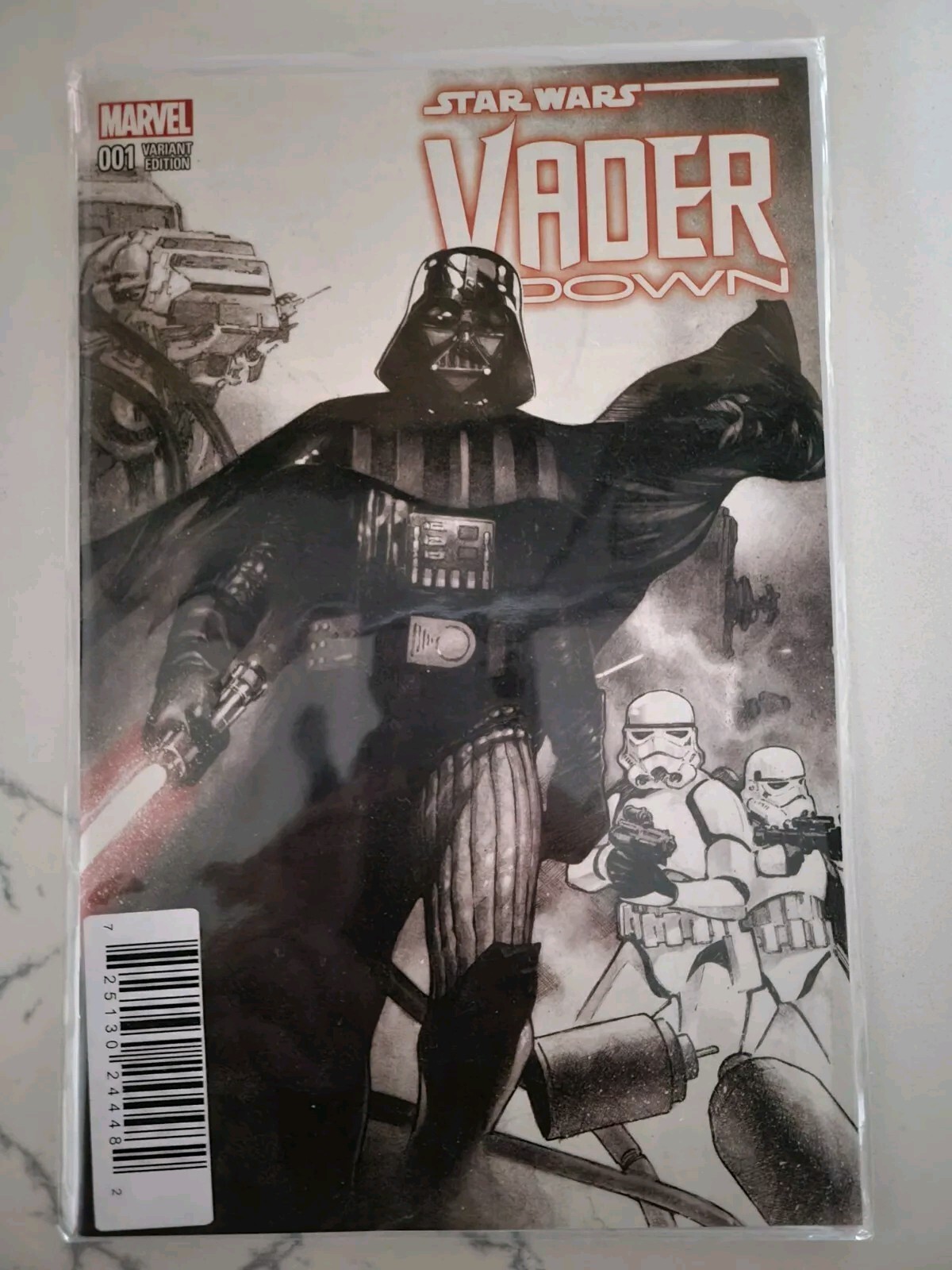 2015 STAR WARS VADER DOWN #001 VARIANT B&W COVER EDITION MARVEL LIMITED ...
