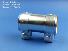 1 x Auspuffschelle 58 mm Rohrschelle Klemmschelle Rohrverbinder Peugeot Citroen