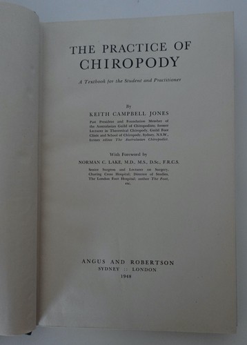 The Practice Of Chiropody, Textbook Keith Campbell Jones, HB 1948 1st Edition - Picture 3 of 16