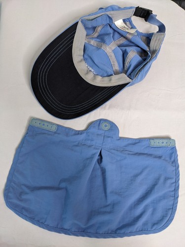 Vintage Patagonia Long Bill Legionnaires Cap Hat One Size Blue Detachable Flap - Picture 14 of 17