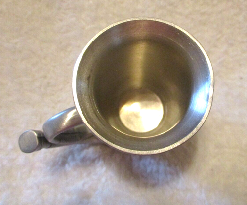 Vintage~frieling~Zinn Germania~Coppa a forma di corno da caccia al peltro~2 1/8"Altezza~1950 - Foto 7 di 10
