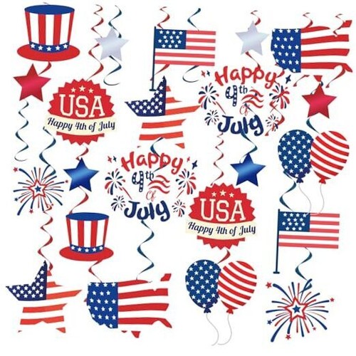 22Pcs 4th of July Decorations (USA) Party Hanging 4th of July Party