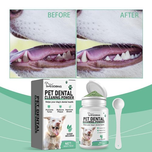 Teeth Cleaning Powder For Dogs, Dental Cleaning Powder Tartar Remover- F X7A1 - Picture 3 of 18