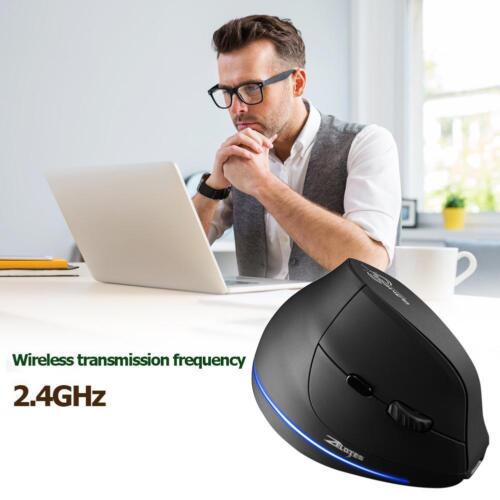 ZELOTES F-35 6 Buttons Rechargeable Wireless 2400DPI Adjustable Vertical Mouse - Picture 6 of 10