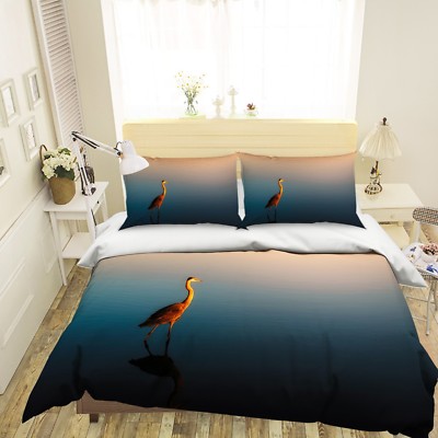 3d Bird Lake 05 Bed Pillowcases Quilt Duvet Cover Set Single King