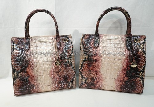 NWT Brahmin Caroline Satchel/Shoulder Bag in Diamondback Ombre Melbourne - Picture 10 of 19
