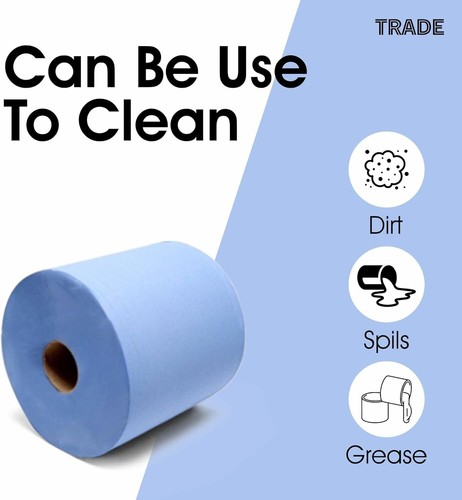 Blaue Rollen 6 Stück blaue Rollen Centerfeed blaue Rolle 2-lagig geprägt blaue Rolle - Bild 3 von 4