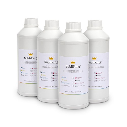 Subliking® 4x 500 ml Sublimationstinte passt für Epson, Brother, Roland, Mimaki - Photo 1/13