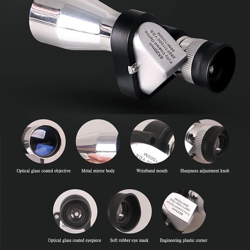 Mini Telescopio Monocular de Bolsillo Premium 8x20 Hd Night para Equipo de Visualización de Caminata - Imagen 4 de 9