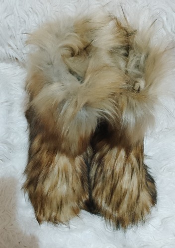 Yeti-Stiefel Damen braun/schwarz mit Fellspitze. Größe 3,5 Neu. - Bild 3 von 5