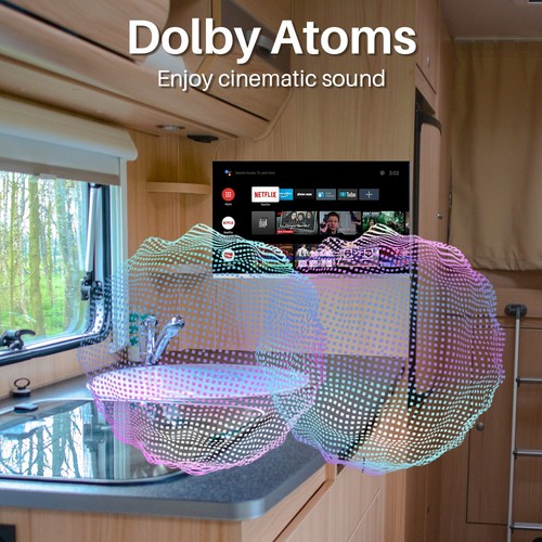 32 Zoll 12V Smart TV mit integriertem DVD-Player, 1080P FHD, für Wohnwagen - Bild 3 von 10