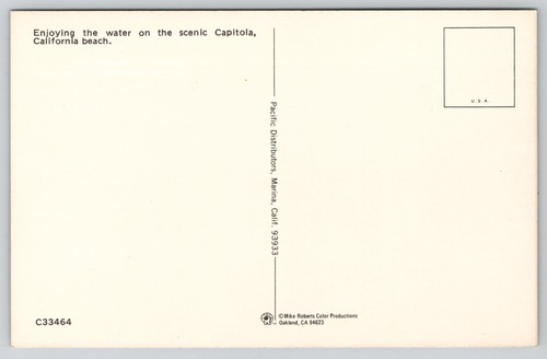 Capitola CA ENJOYING THE WATER ON THE SCENIC BEACH - Unposted POSTCARD - Imagen 2 de 2