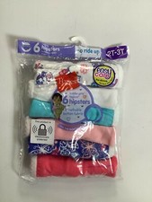 Girls Hanes Multicolor No Ride Up Hipsters Size 2T-3T 6 pack NEW