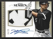 2014 National Treasures Marcus Semien Rookie Auto Gold #15/25 Rangers /White sox