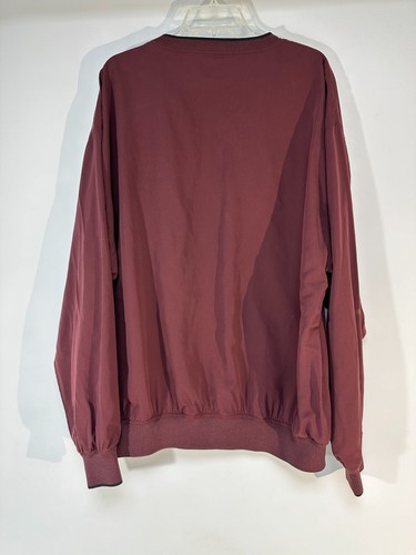 Cabela's Long Sleeve Windbreaker Maroon Pullover V-Neck w Pockets XL Tall - Picture 2 of 21