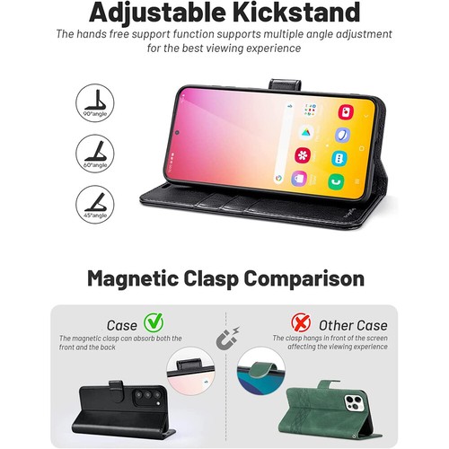 Coque Portefeuille pour Samsung Galaxy S25 Ultra S24 S23 FE S22 Housse Cuir PU - Photo 8/23