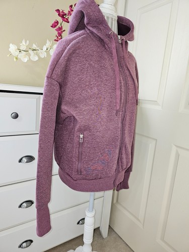RBX Women`s Fleecy Lined Full Zipped Hooded Jacket - Heather Burgundy Sz.XL - Picture 3 of 15