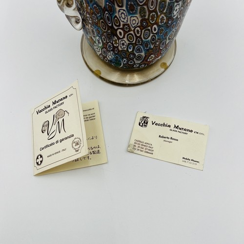 SIGNED Murano Master Amedeo Rossetto 2006 Murano Art Glass Millefiori Vase - Picture 10 of 19