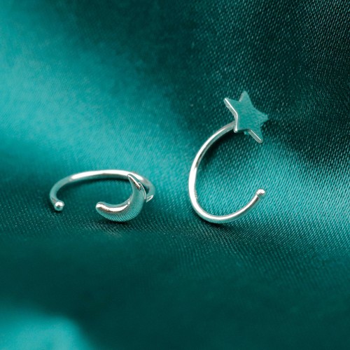 925 Sterling Silver Half Hoops Earrings Tiny Hug Huggie Earrings for Women Men - Bild 40 von 46