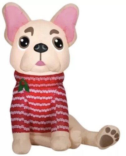 MAGLIONE BULLDOG FRANCESE 3,5' Natale Soffiato Giardino Gonfiabile Vacanze CANE! - Foto 2 di 10