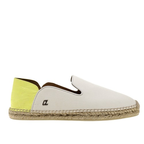 Christian Louboutin Espadon Espadrilles White Canvas Size 43 / 10 US New - Picture 2 of 6