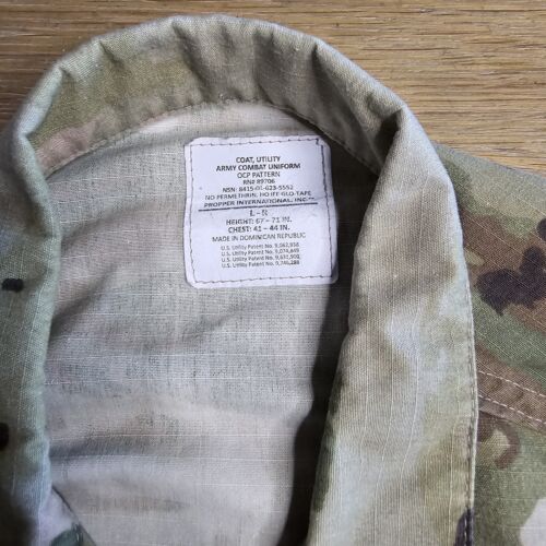 Unisex Military OCP Camouflage Coat Jacket Size L Regular Zip Tactical Army - Picture 5 of 8