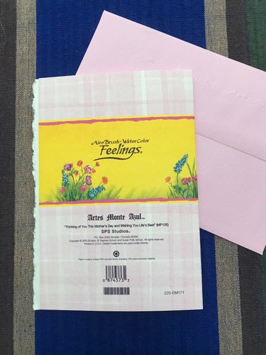 Tarjeta de felicitación española del Día de la Madre-Pensando en ti en est (A32) - Picture 6 of 6