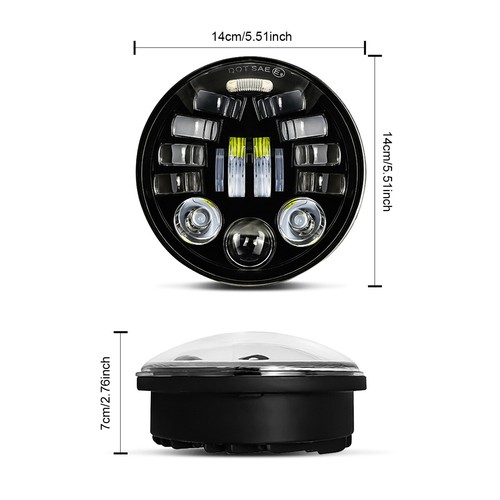 For BMW 325i 528i 535i E30 4Pcs 5.75" 5 3/4" LED Headlights Hi-Low Sealed Beam - Picture 12 of 12