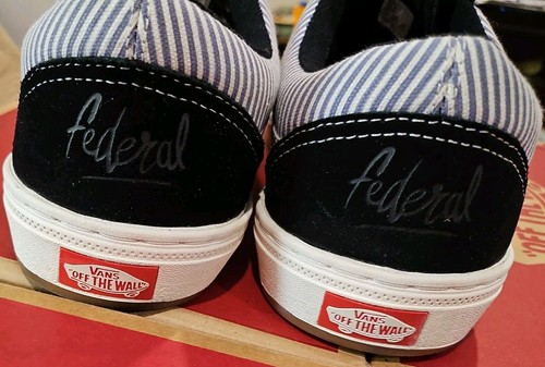 Größe 10 - Vans Federal x BMX Old Skool blaue Nadelstreifen - Bild 3 von 4