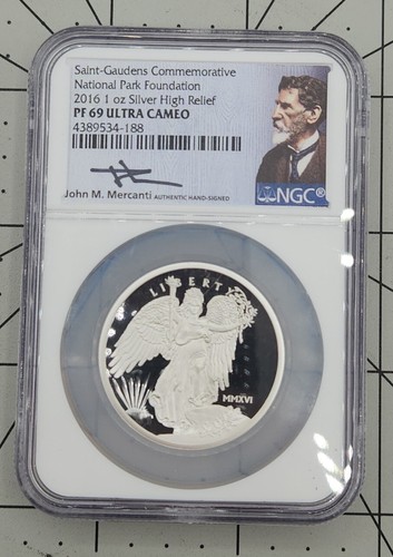 Fundación de Parques Nacionales Conmemorativos Saint-Gaudens 2016 Alto Relieve PF69 - Imagen 1 de 6