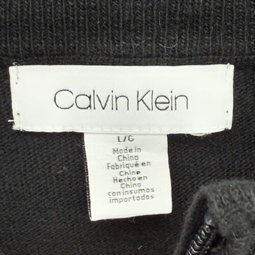 Giacca felpa Calvin Klein uomo L nera atletica full zip misto cashmere - Foto 2 di 9