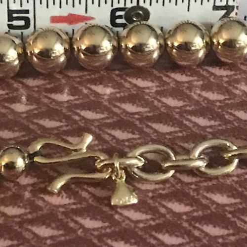 Liz Claiborne NWOT 20” Gold Toned Shiny Round Bead Necklace Signed, New - Picture 4 of 12