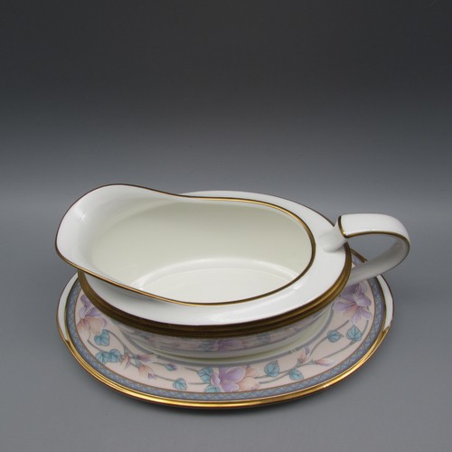 Noritake Bone China Embassy Suite Gravy Boat w/ Tray - Picture 2 of 7