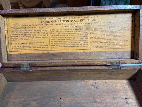 Goodell-Pratt Home Companion Tool Kit - Orig. Box w/ Decal- As Found - Bild 4 von 7