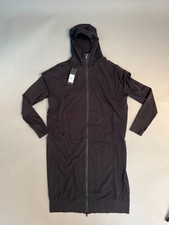 adidas Y3 tube jacket Mantel Jacke Kleid schwarz Kapuze Reißverschluss Gr. XS 32