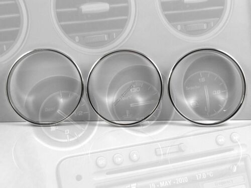Fits Alfa Romeo 159 04-11 Polierte Aluminium-Anzeigeringe für das Armaturenbrett - Picture 2 of 13